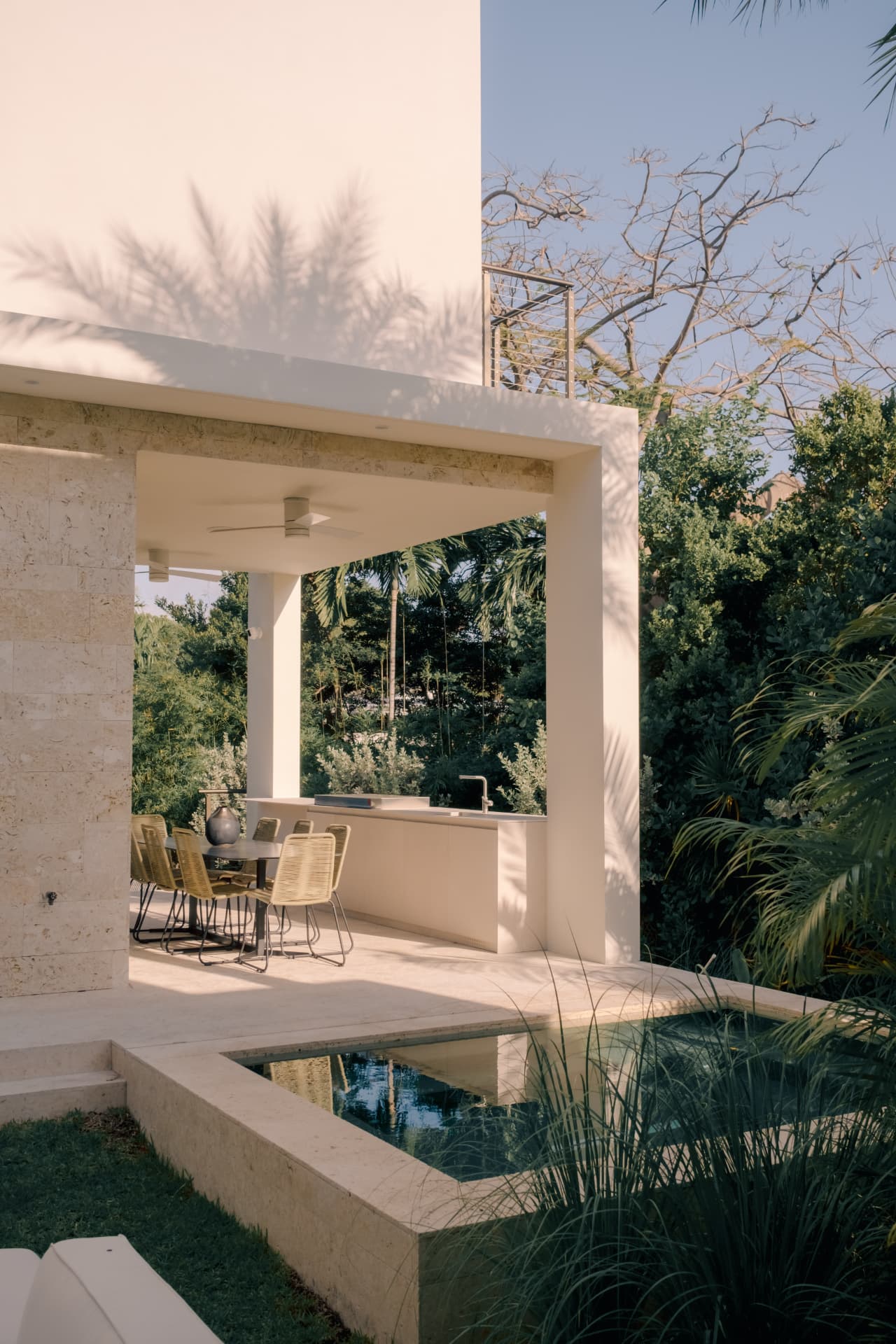 La Corte, pool patio and outdoor kitchen